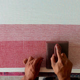 Block Printed Ribbon 3m - Mini Red Gingham