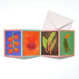 Veg Patch Concertina Card - Winter's Moon 