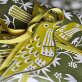 Pack of 5 Songbird Gift Tags - Moss