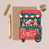'Gingerbread Cart' Christmas Card
