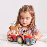 Wooden Farmyard Tractor Toy - Winter's Moon 