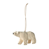 Handmade Paper Mache Polar Bear Decoration