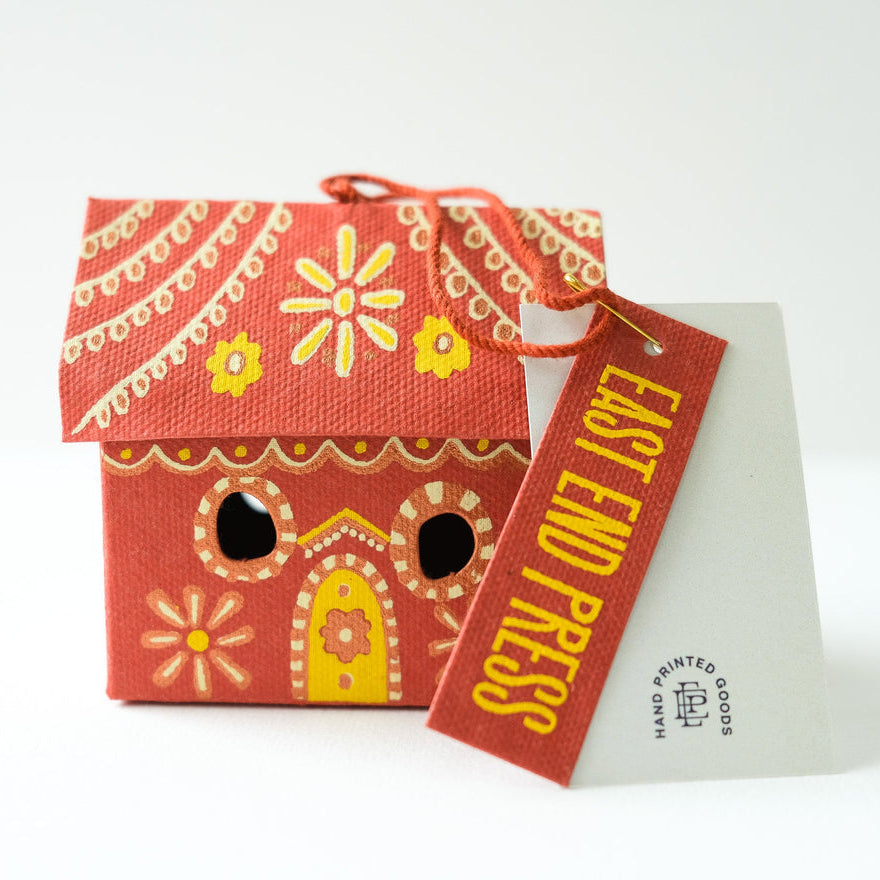 Gingerbread House Handmade Paper Decoration - Winter's Moon 