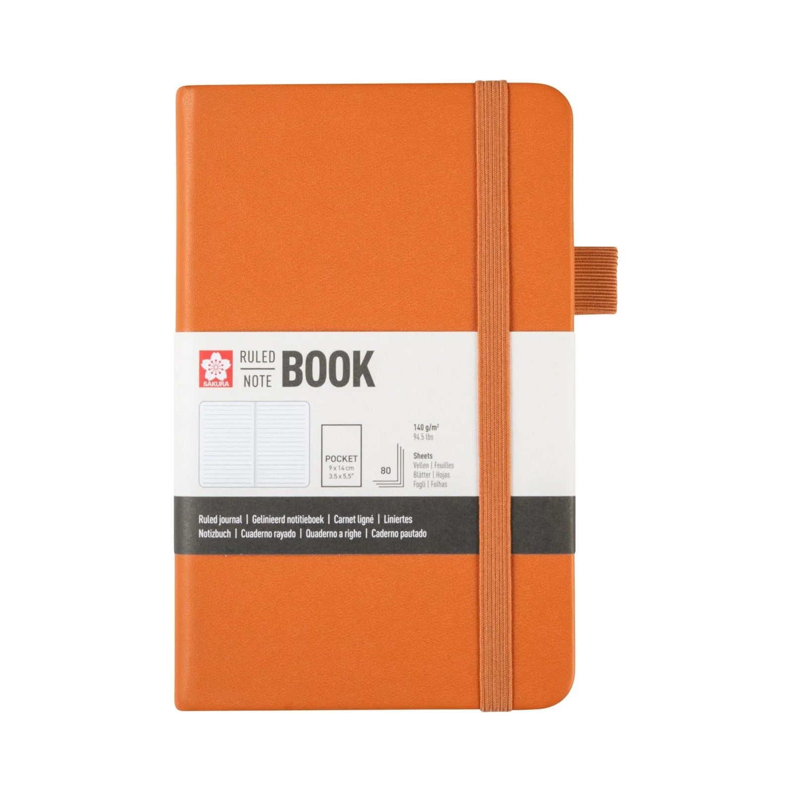Sakura Lined Pocket Notebook - Winter's Moon 