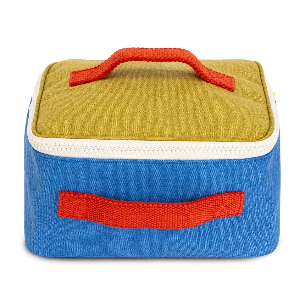 fluf - cobalt circus square lunch bag - winter's moon