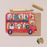 'Reindeer Bus' Greetings Card