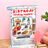 'Birthday Vending Machine' Greetings Card