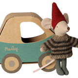 Maileg Christmas Mouse - Little Brother in Car Box