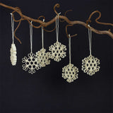 Box of Six Handmade Paper Quilled Snowflake Decorations