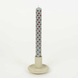 Polka Dot Light Blue/Red Candles - Pack of 2