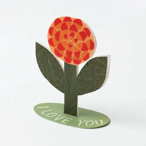 Rose 'I Love You' Stand-Up Greetings Card - Winter's Moon 