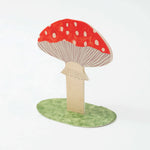 Toadstool Stand-Up Greetings Card - Winter's Moon 