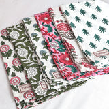 Block Print Napkins - Set of 4 - Winter's Moon 