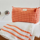 Toiletry Pouch - Vichy Rose & Terracotta