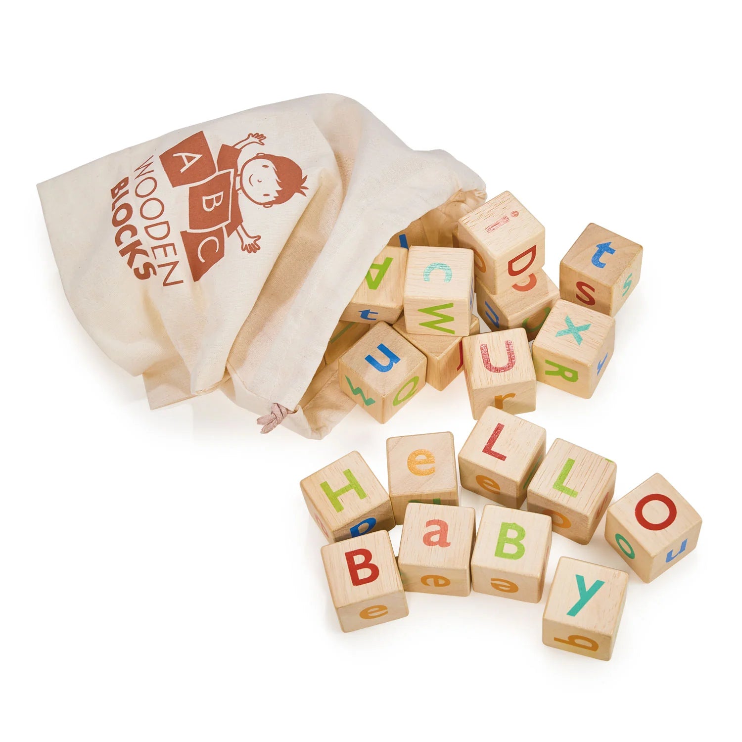 Wooden Alphabet Spelling Block - Winter's Moon 