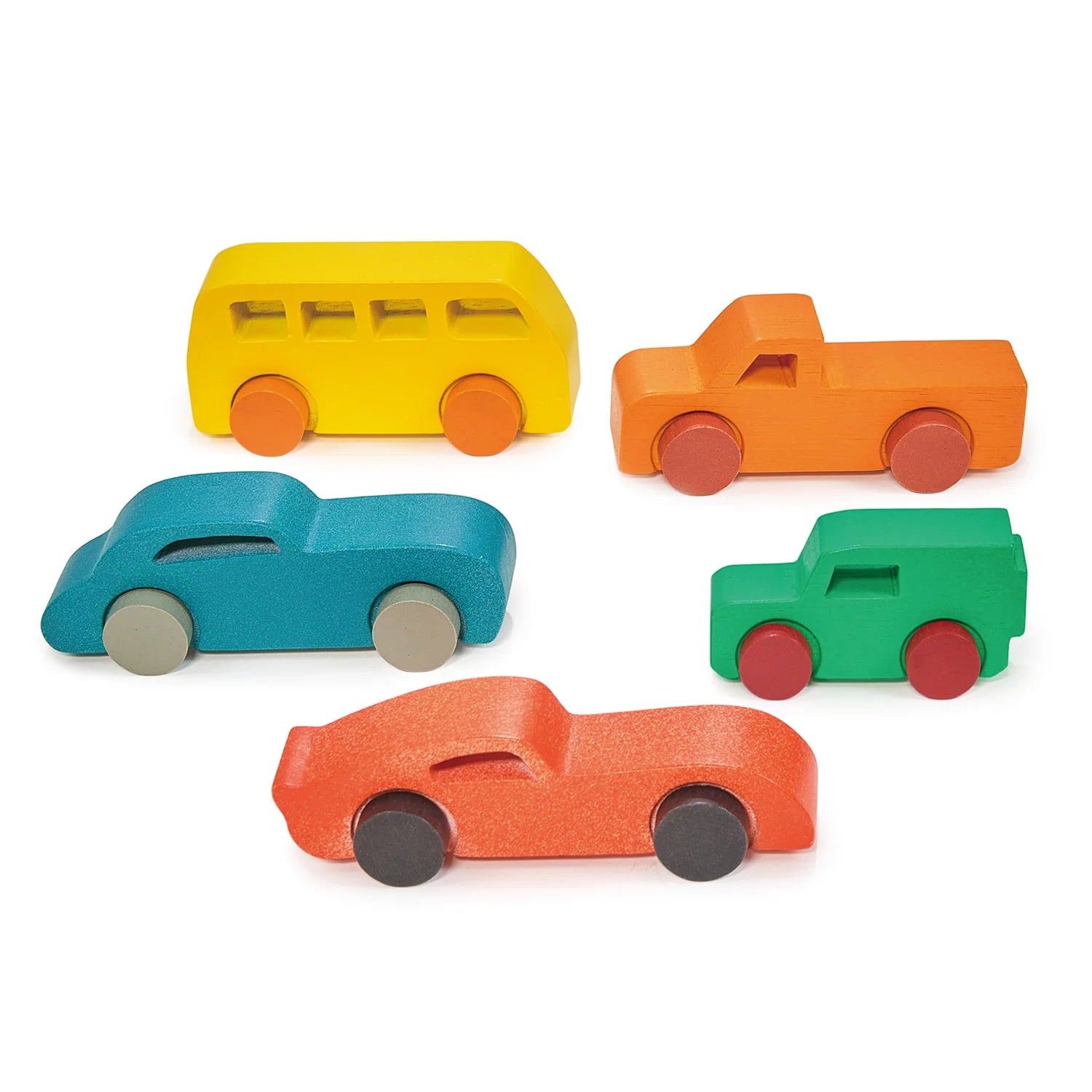 Colourful Wooden Car Assortment - Winter's Moon 