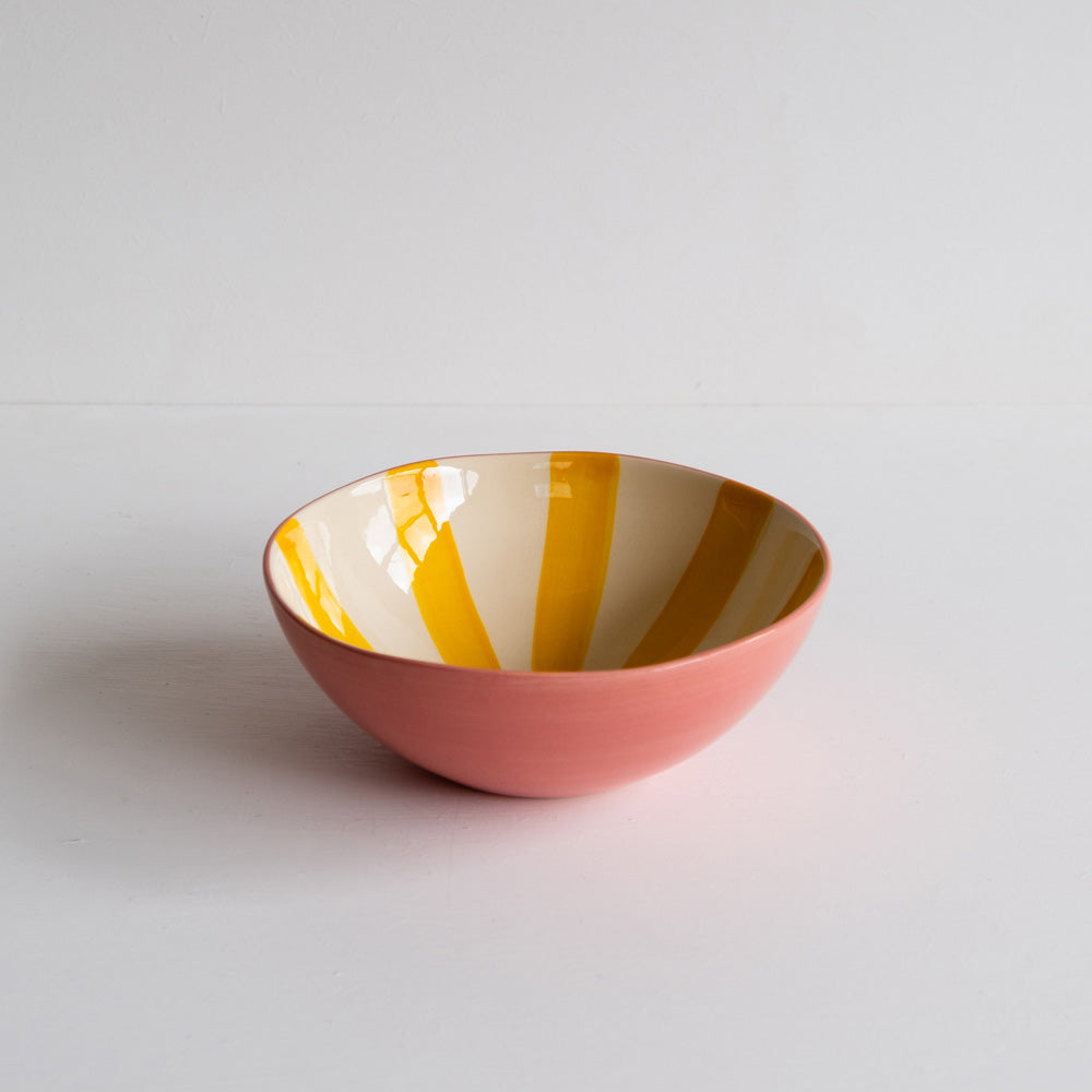 Striped 'Nourish' Bowl - Winter's Moon 