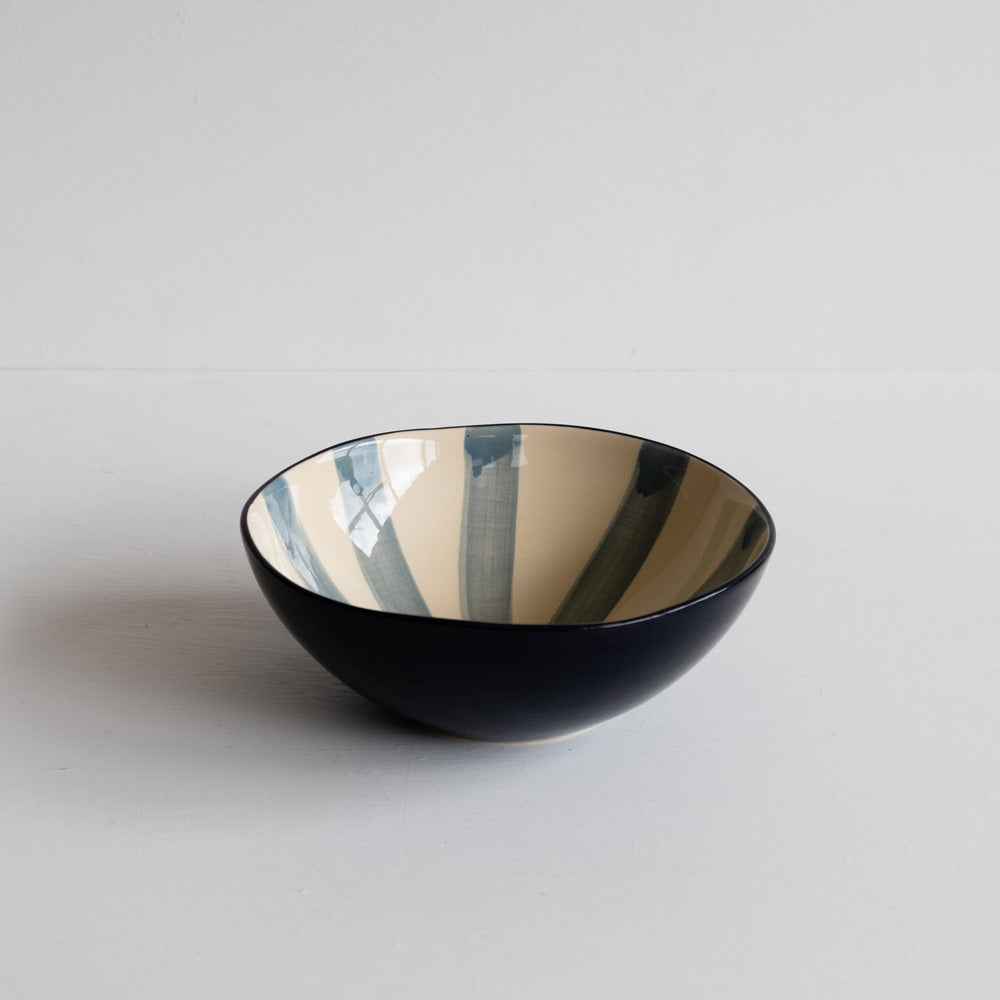 Striped 'Nourish' Bowl - Winter's Moon 