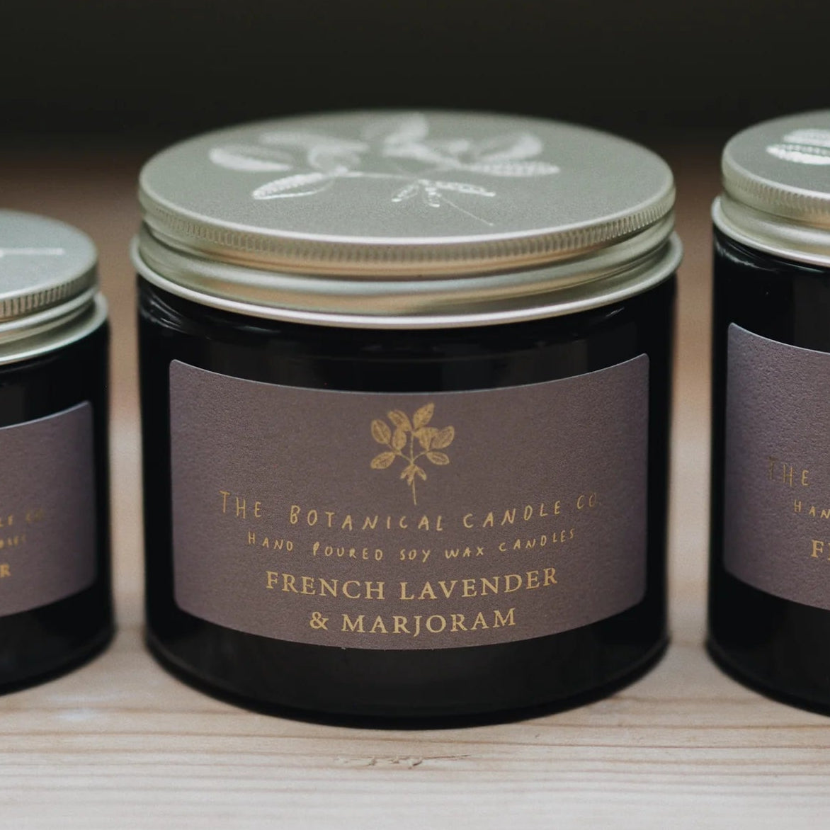 Large 'French Lavender & Marjoram' Soy Candle - Winter's Moon 