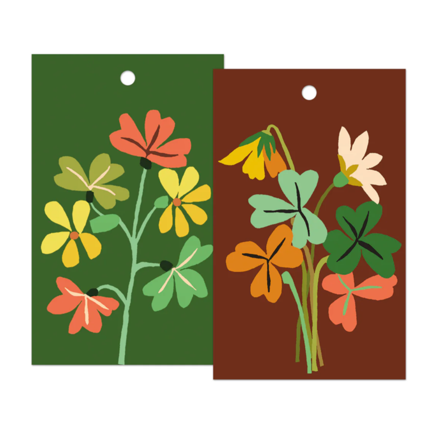 'Wood Sorrel' Pack of 6 Gift Tags - Winter's Moon 