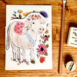 'Birthday Pony' Cut-Out Greetings Card - Winter's Moon 
