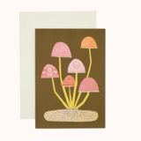 'Pattern Roots Mushrooms' Greetings Card