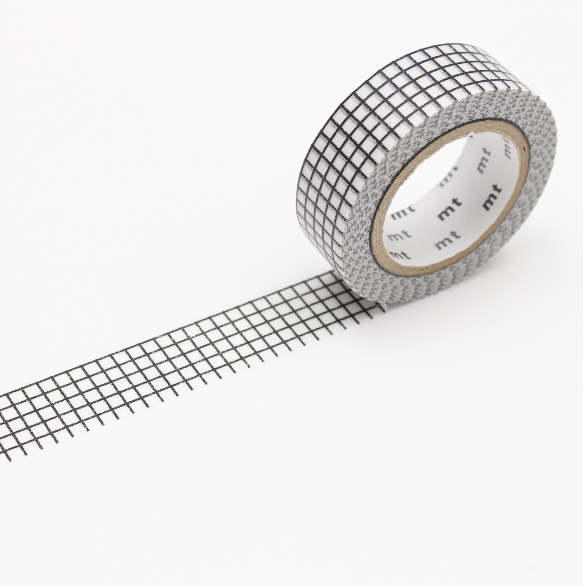 MT Washi Tape - Black Check - Winter's Moon 