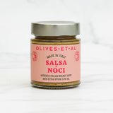olives et al - jar of salsa di noci on white background - winter's moon