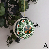 Papier Mâché Bauble - Green