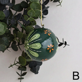 Papier Mâché Bauble - Green