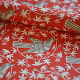 cambridge imprint - 'songbird rosehip' wrapping paper - winter's moon