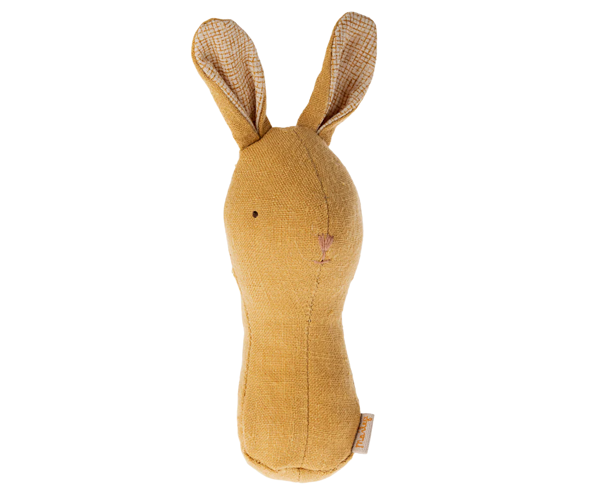 Maileg Bunny Rattle - Dusty Yellow - Winter's Moon 