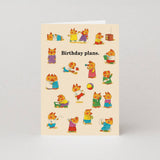 'Birthday Plans' Greetings Card