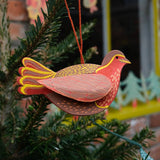 Robin Screen-Printed Board Decoration