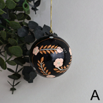 Gold papier mâché bauble, pattern A