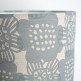 Large Grey Lamp & Pewter 'Bloom' Shade - Winter's Moon 