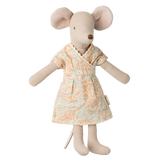 maileg - mum mouse in light paisley dress - winter's moon