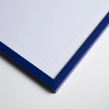poster & frame - blue wooden frame close-up - winter's moon