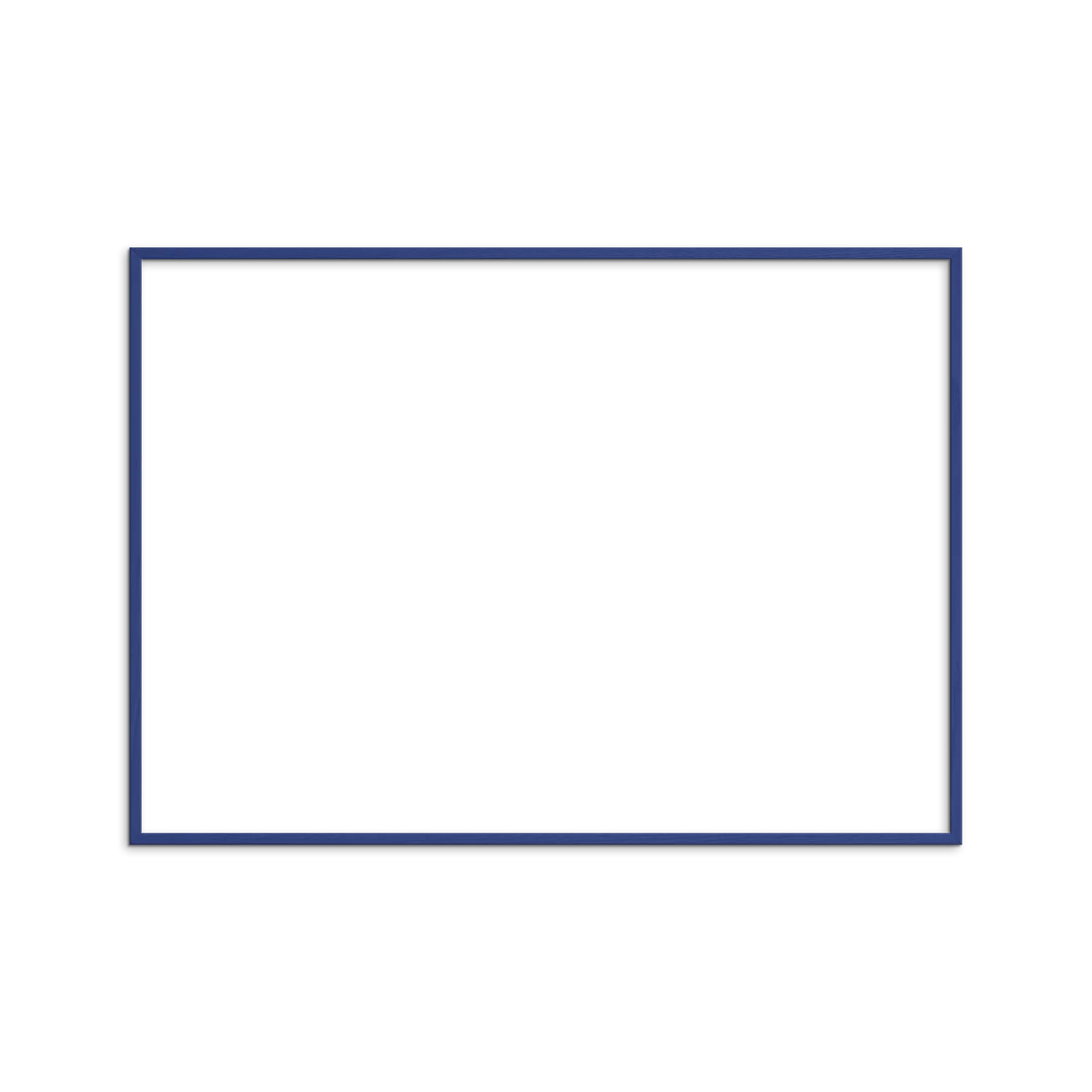poster & frame - blue wooden frame landscape outline - winter's moon