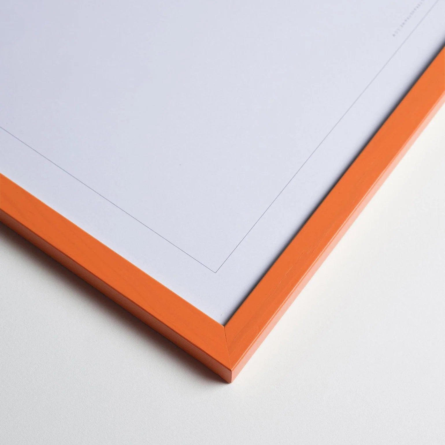 poster & frame - orange wooden frame close-up - winter's moon