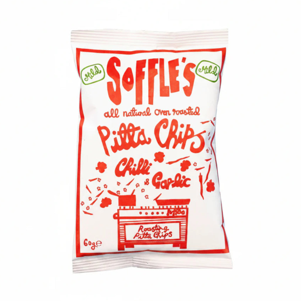 diverse food - soffle pitta chips mild chilli and garlic - winter's moon