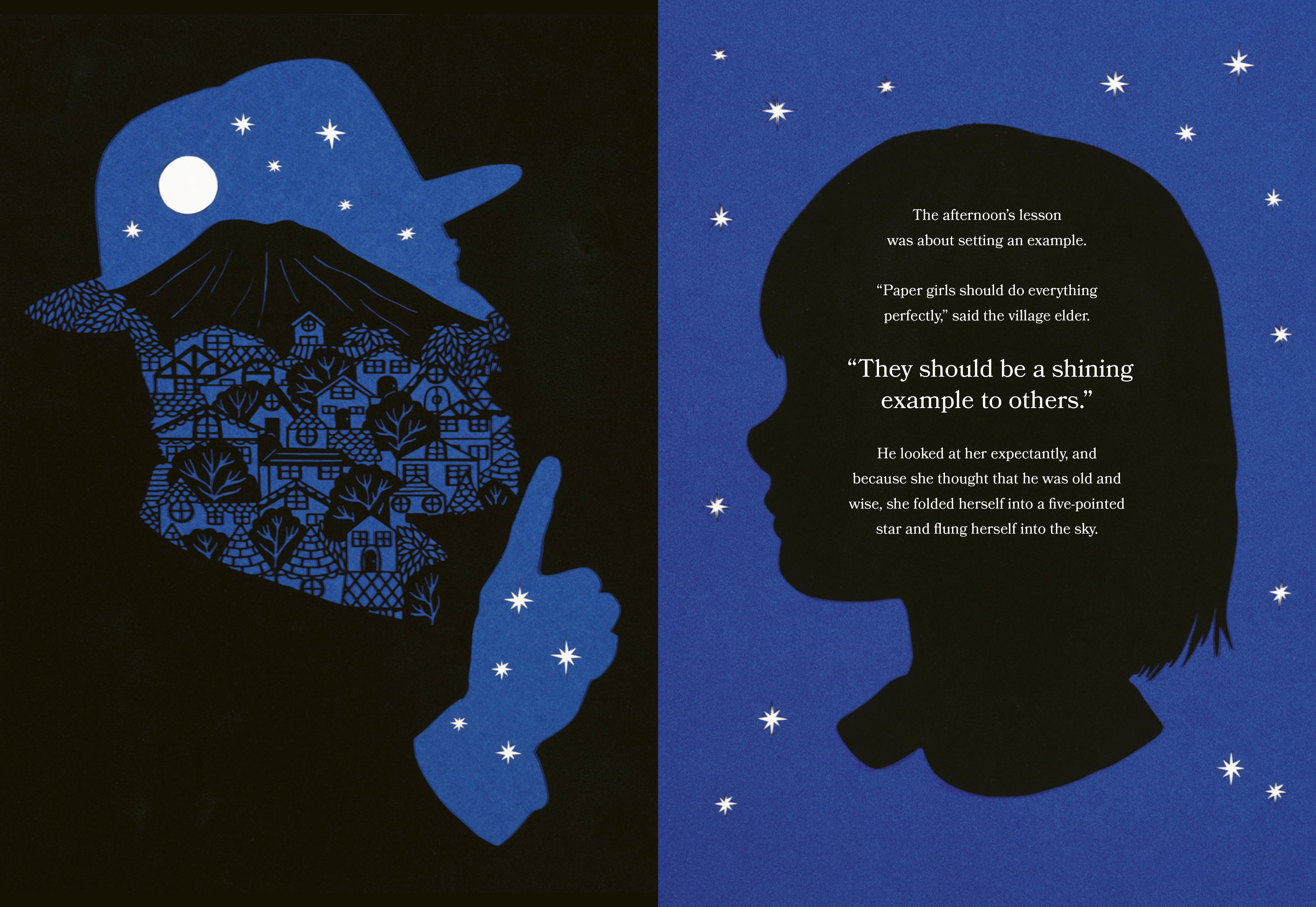 gardners - the paper girl book spread - winter's moon