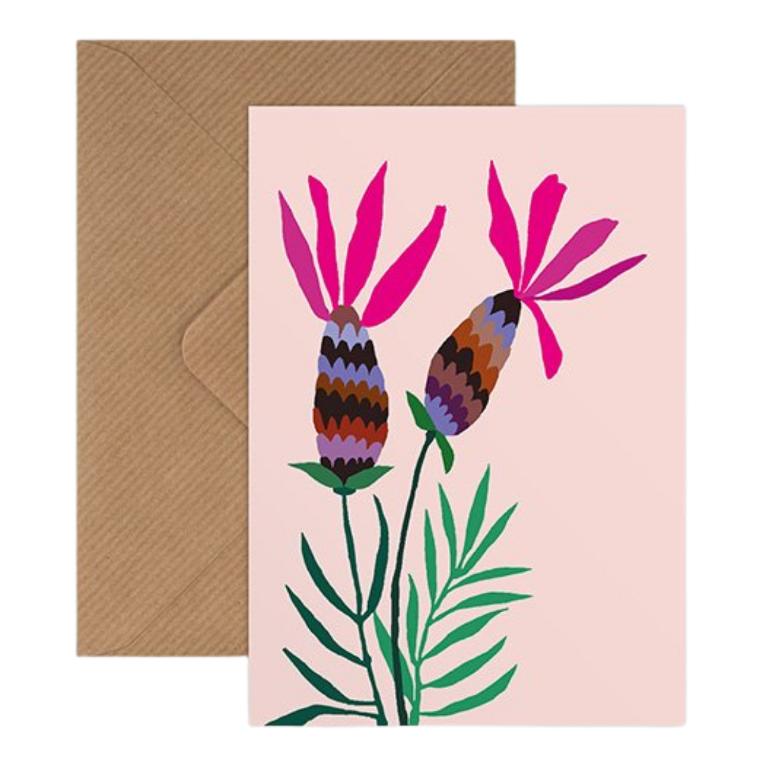 'Lavender' - Mini Greetings Card - Winter's Moon 