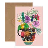 'Gardener's Vase' Greetings Card - Winter's Moon 
