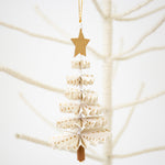 Paper Christmas Tree Decoration - White - Winter's Moon 